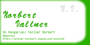 norbert vallner business card